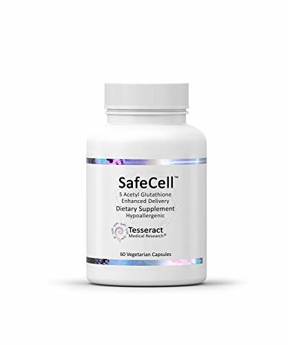 SafeCell dietary supplement bottle with 60 vegetarian capsules.